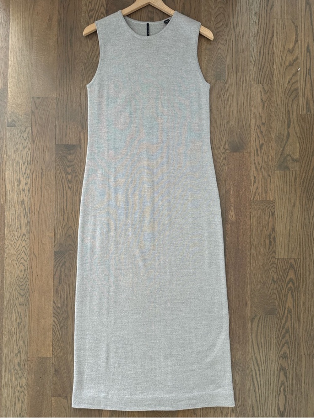 Isda & Co. Wool Cashmere Bodycon Knit Sheath Sweater Midi Dress Heather Grey M
